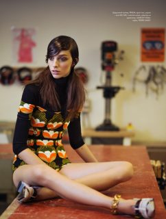 Larissa Marchiori in Color Blocking by Benjamin Kanarek for ELLE