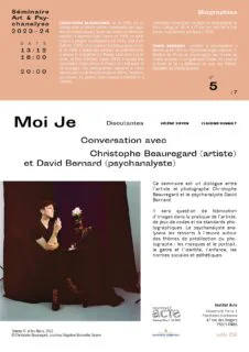 Seminaire Art et Psychanalyse, Moi Je, 2023