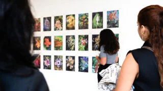 Mia Domenech, BFA Class of '23, installation view on opening night at Espace 15 as part of Mar y Sol and Quiero un Jardin, solo exhibition granted for the 1st edition Jury Honors Awards 2023, September 2023