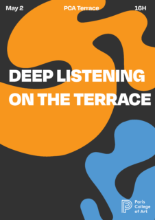 Deep listening on the terrace poster